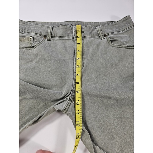 Chicos platinum green career casual pants size 1 cropped (8) * - Picture 6 of 7